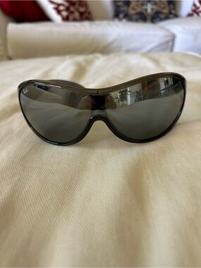 Ray-Ban Black Wraparound Shield Sunglasses